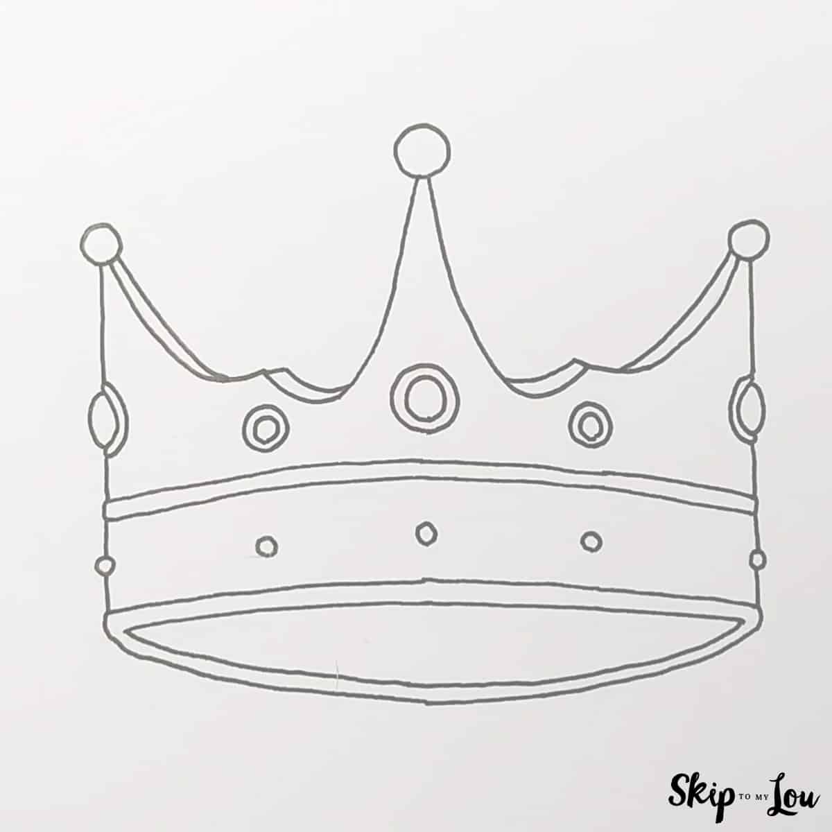 add jewels to the crown drawing