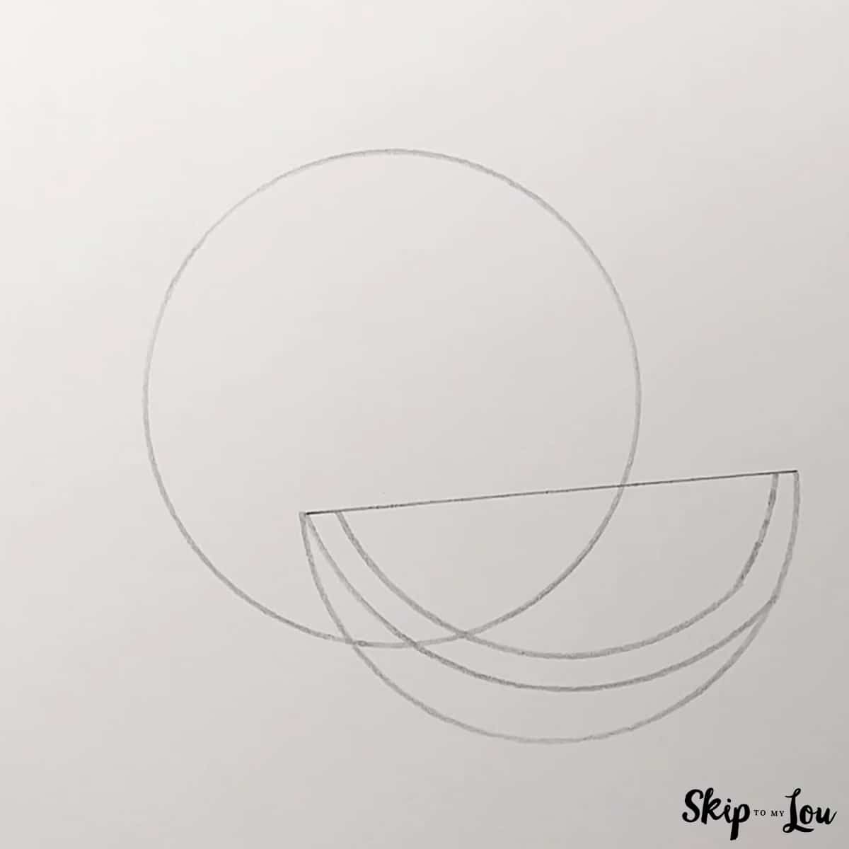 draw line for orange peel