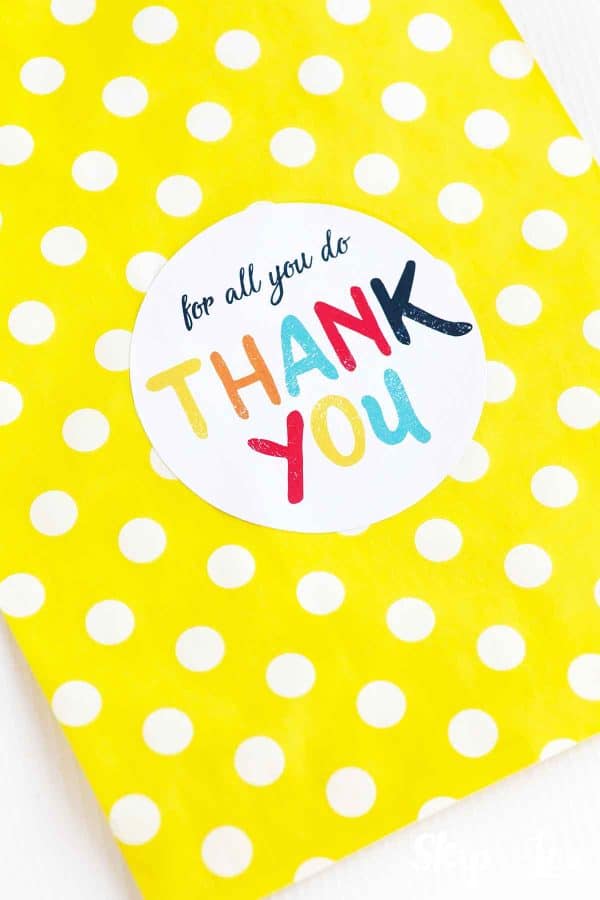 thank you sticker