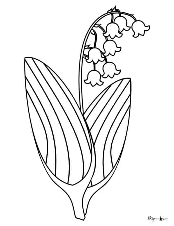 Spring coloring page flower