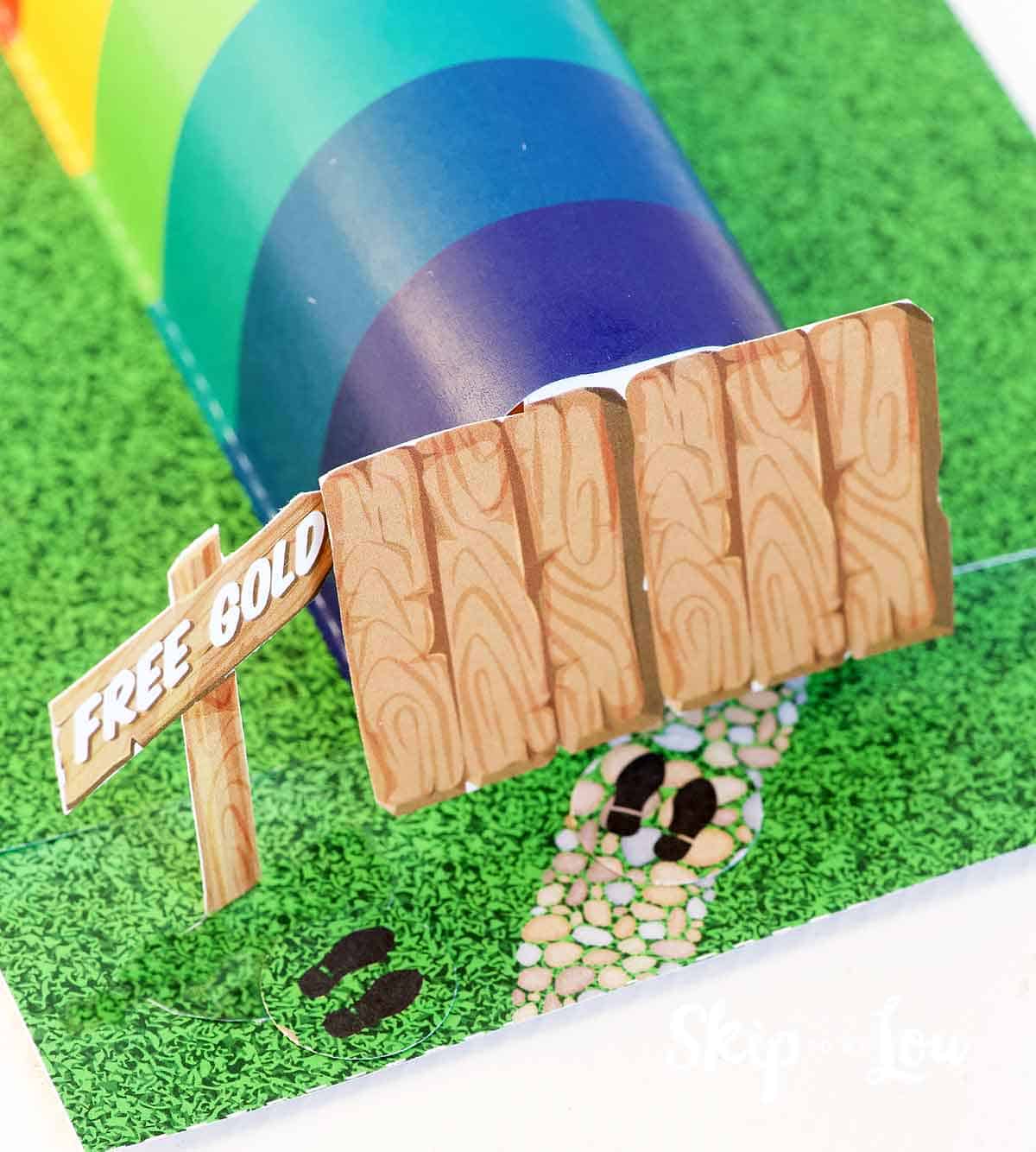 leprechaun footprints entering the trap
