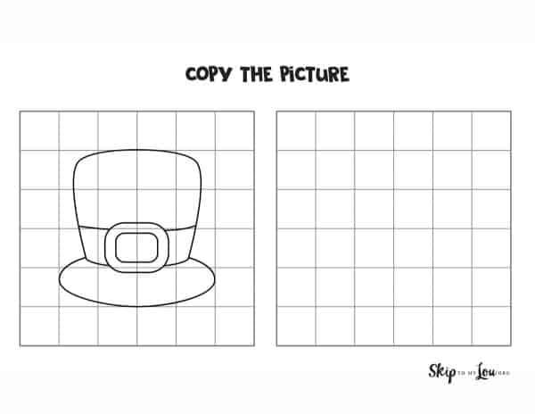 copy the hat picture st Patricks worksheet