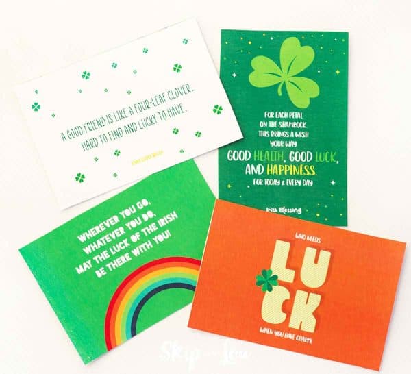 Gift tag's for St. Patrick Day Care Package