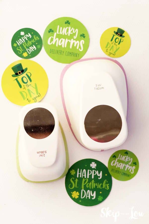 St. Patrick's Day stickers to punch out