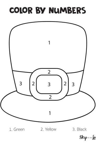 color by number top hat