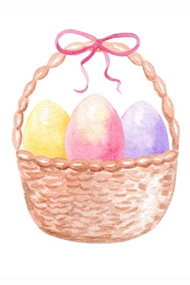 watercolor easter basket Easter Card