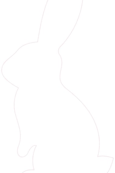 large bunny outline