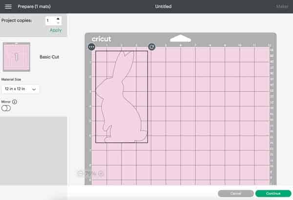 select mat size