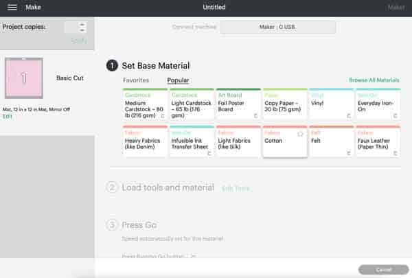 select materials