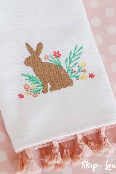 bunny tea towel