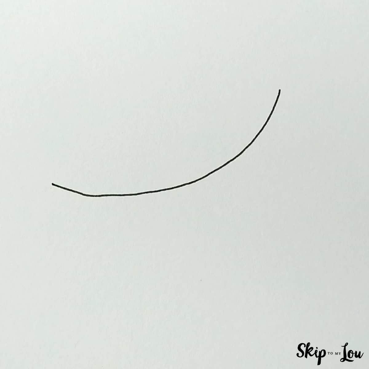 upward curved line for the banana drawing
