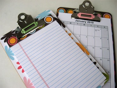decorated clipboards