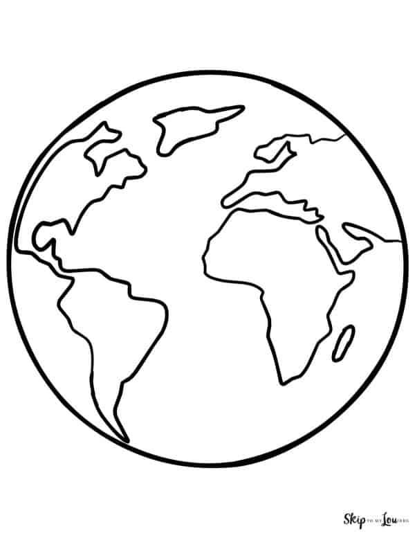Earth coloring page