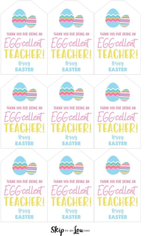 thank you for being an eggcellent teacher tag