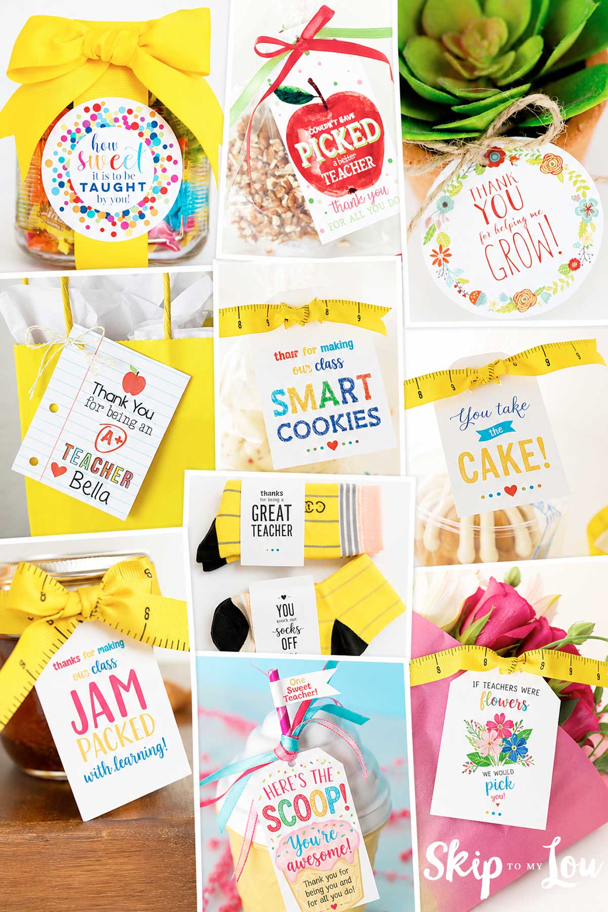 free printable teacher appreciation gift tags collage