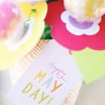 happy may day tag on basket