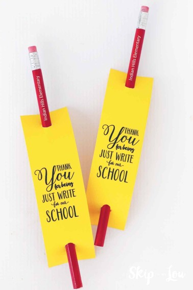 just write teacher gift for pencils or pens