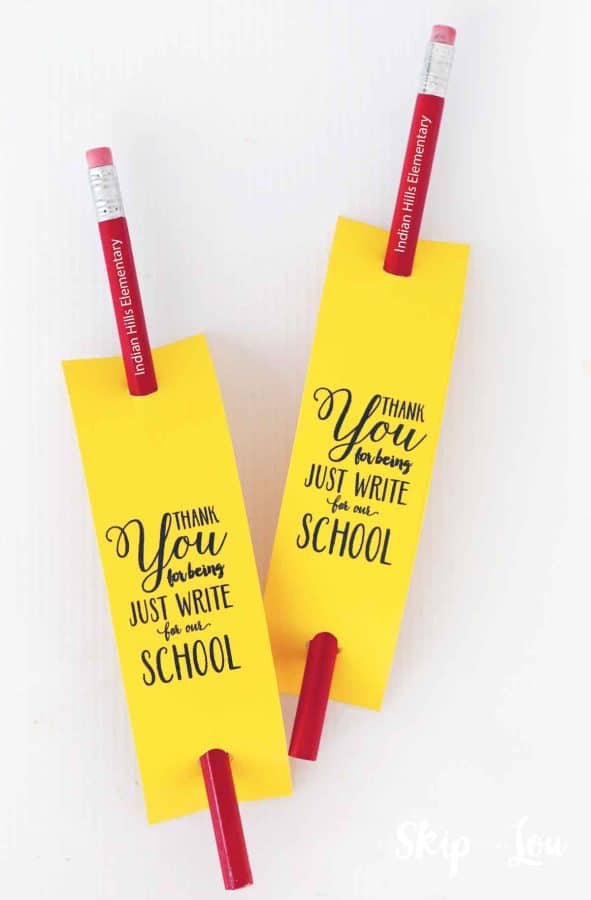 just write teacher gift for pencils or pens