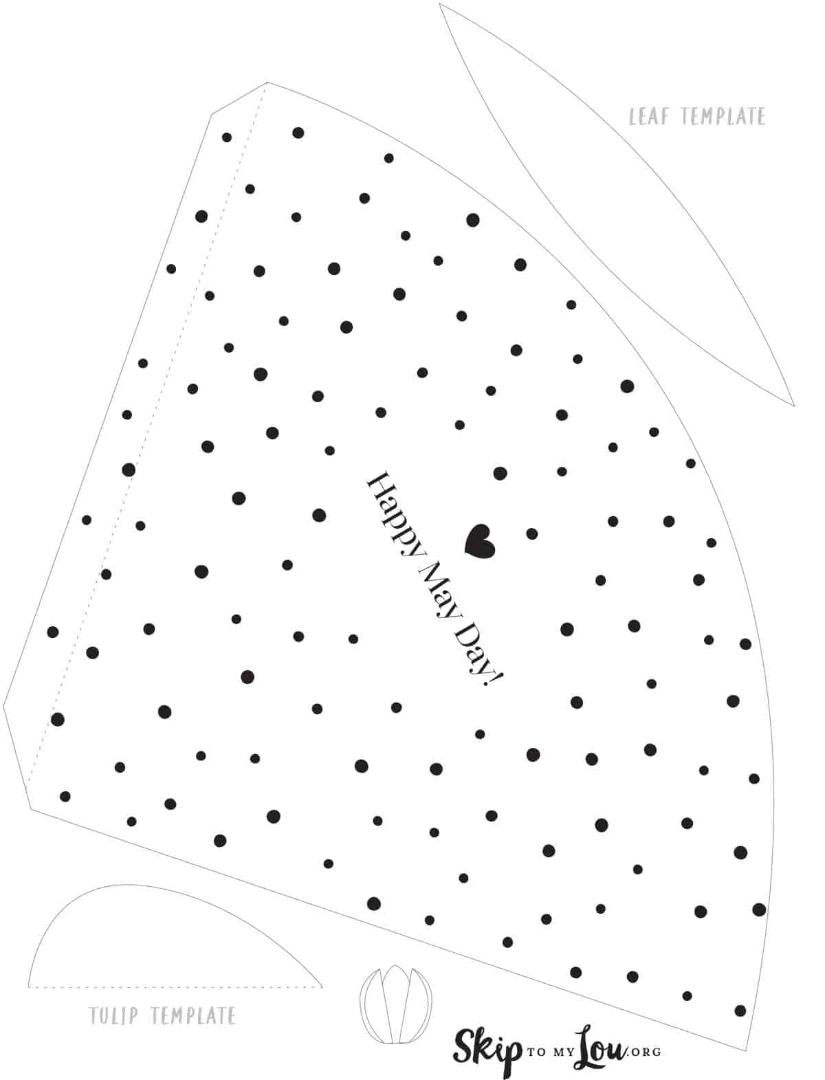 printable for adorable May Day Basket and tulips