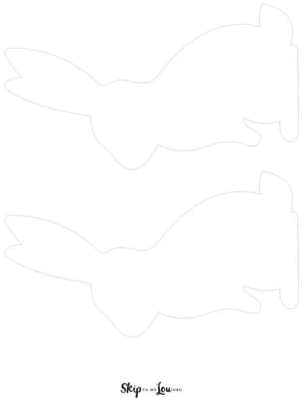 small bunny outline
