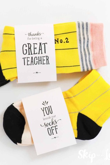 sock teacher gift