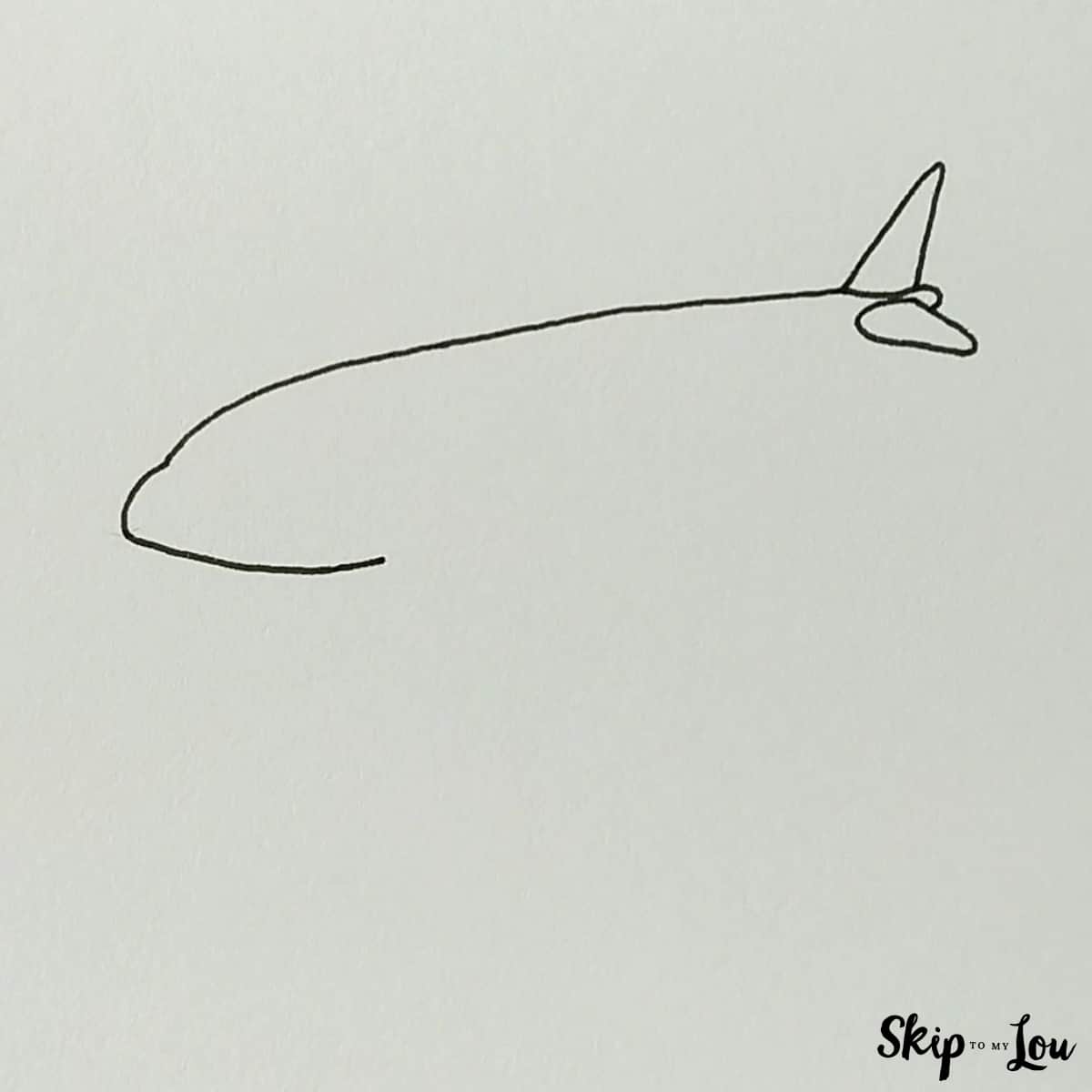 add tail fin to airplane drawing