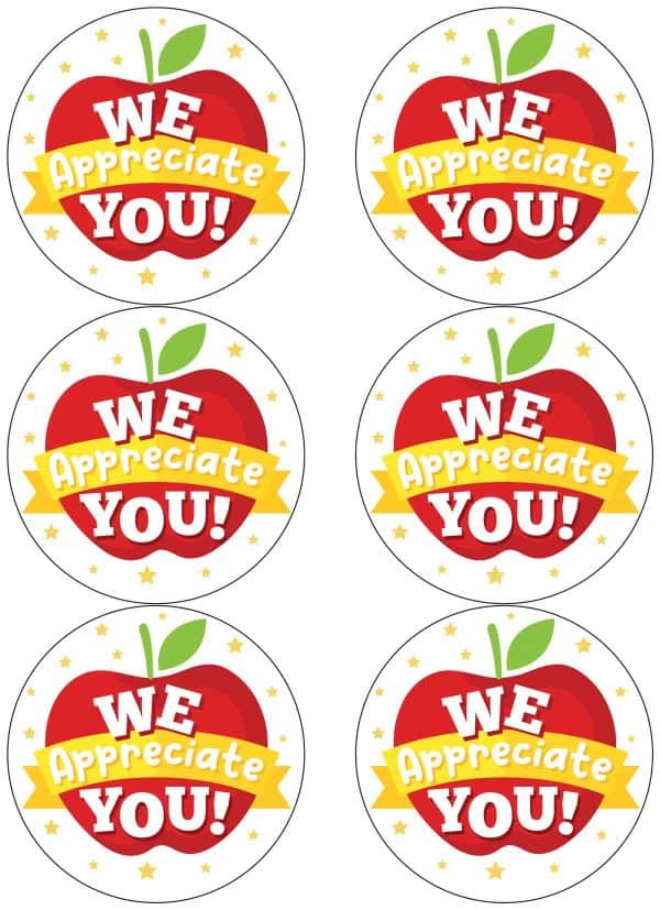 we appreciate you apple stickers