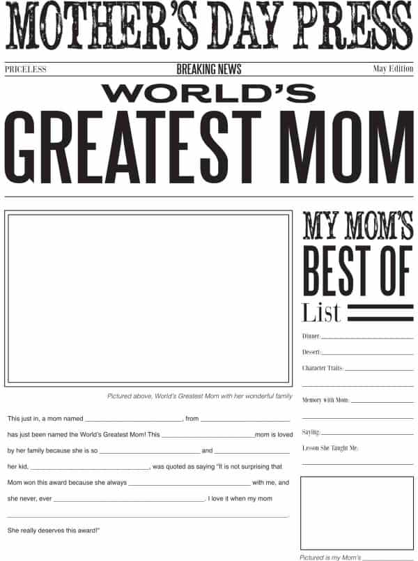 mother's day newspaper