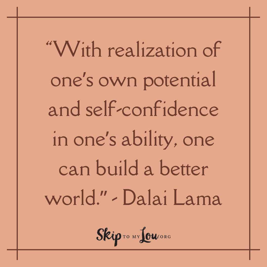 Dalai Lama quote about self confidence