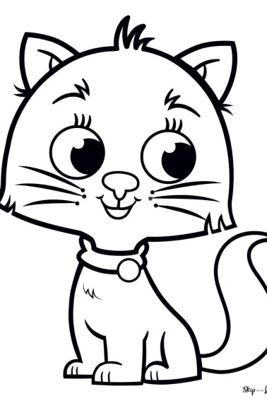 cute kitty coloring page