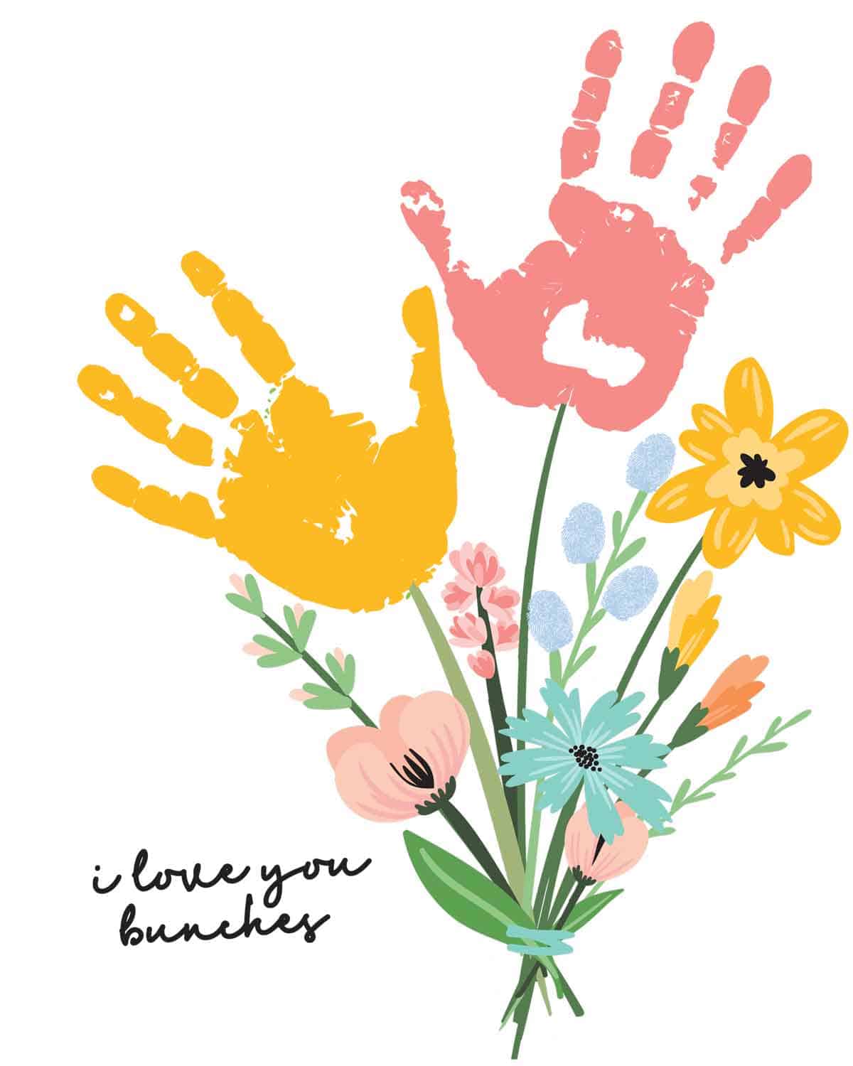 beautiful handprint flowers