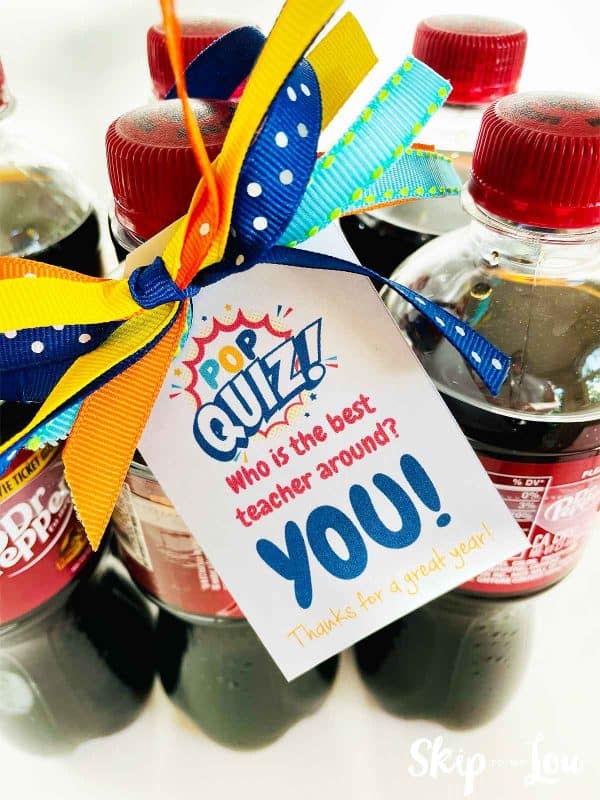 pop quiz teacher gift free printable tags
