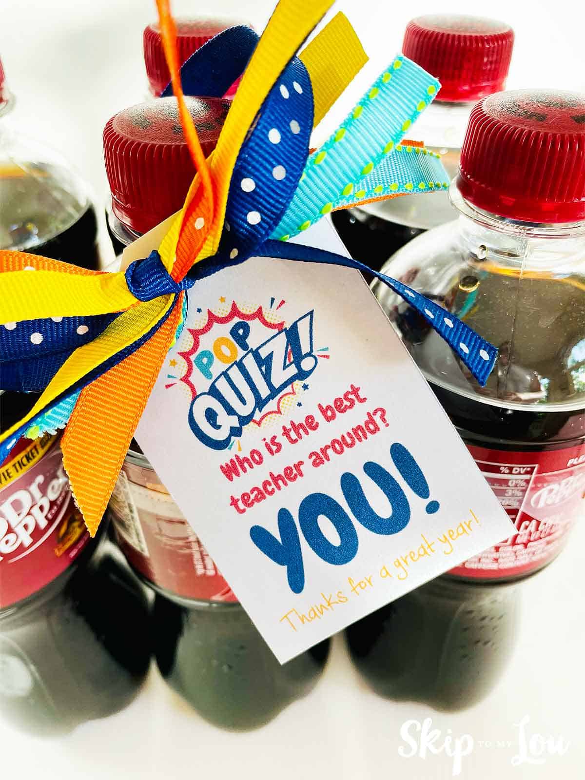 pop quiz teacher gift free printable tags