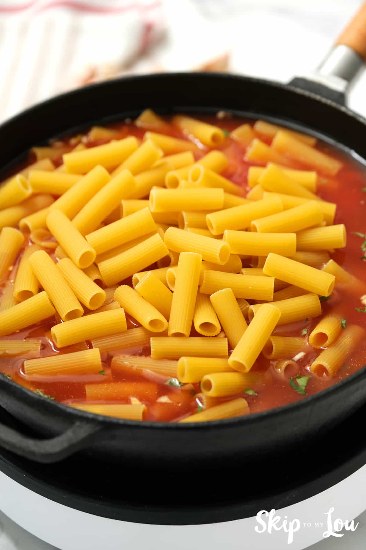 add ziti to the sauce