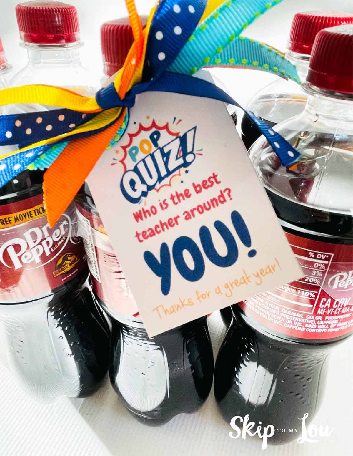 soda pop with gift tag pop quiz who is the best teacher you teacher tags