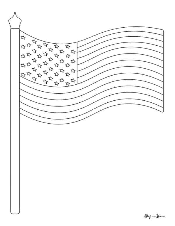 flag coloring page