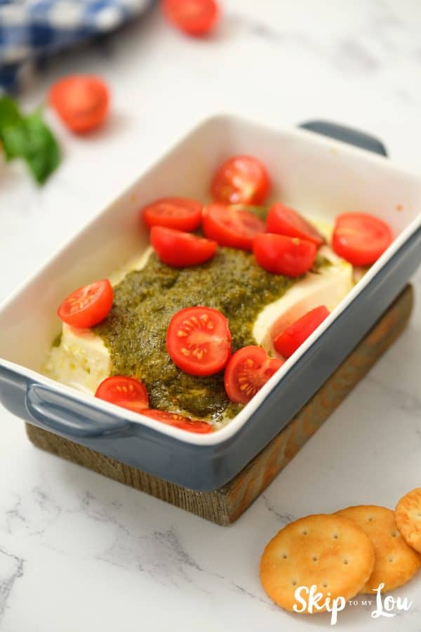 hot basil pesto cream cheese spread
