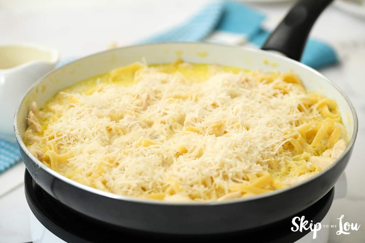Stir in 2 cups of grated parmesan cheese.