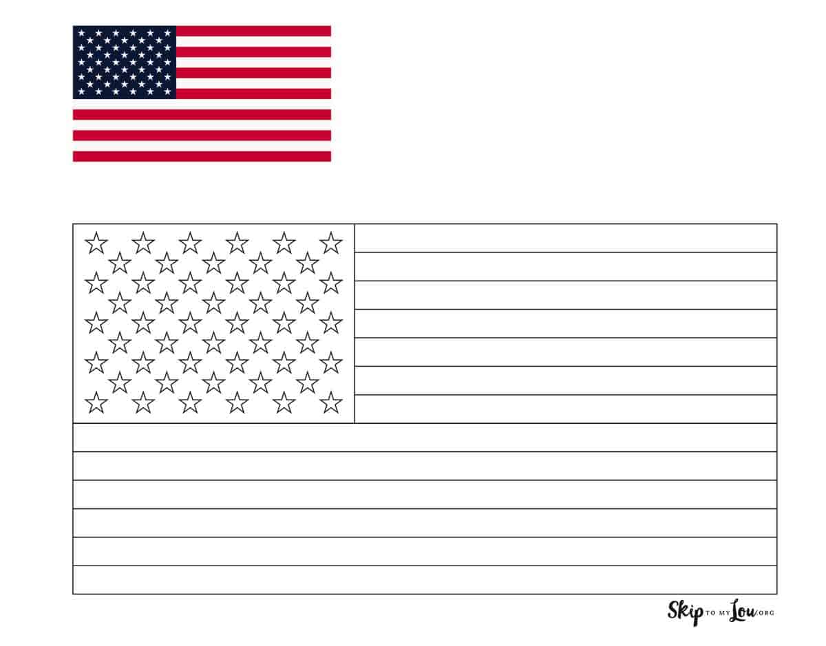 American Flag to color