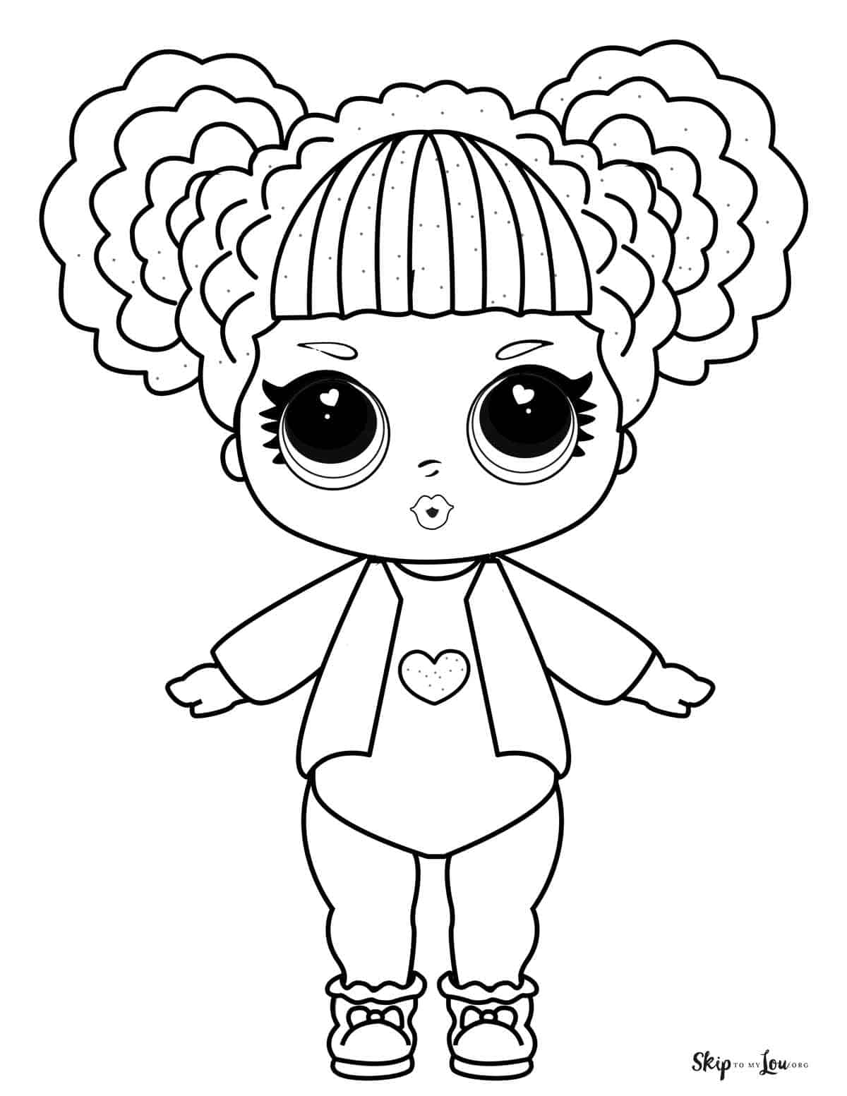LOL doll named Lil Hoops, part of the LOL coloring pages from Skip to My Lou.