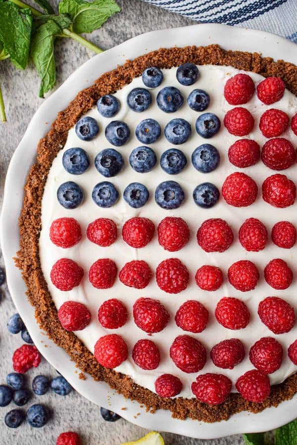 no make red, white and blue pie