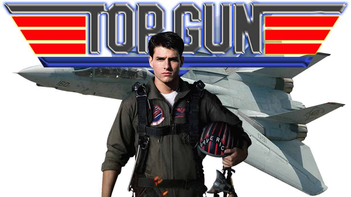 top gun logo  with tom cruise image