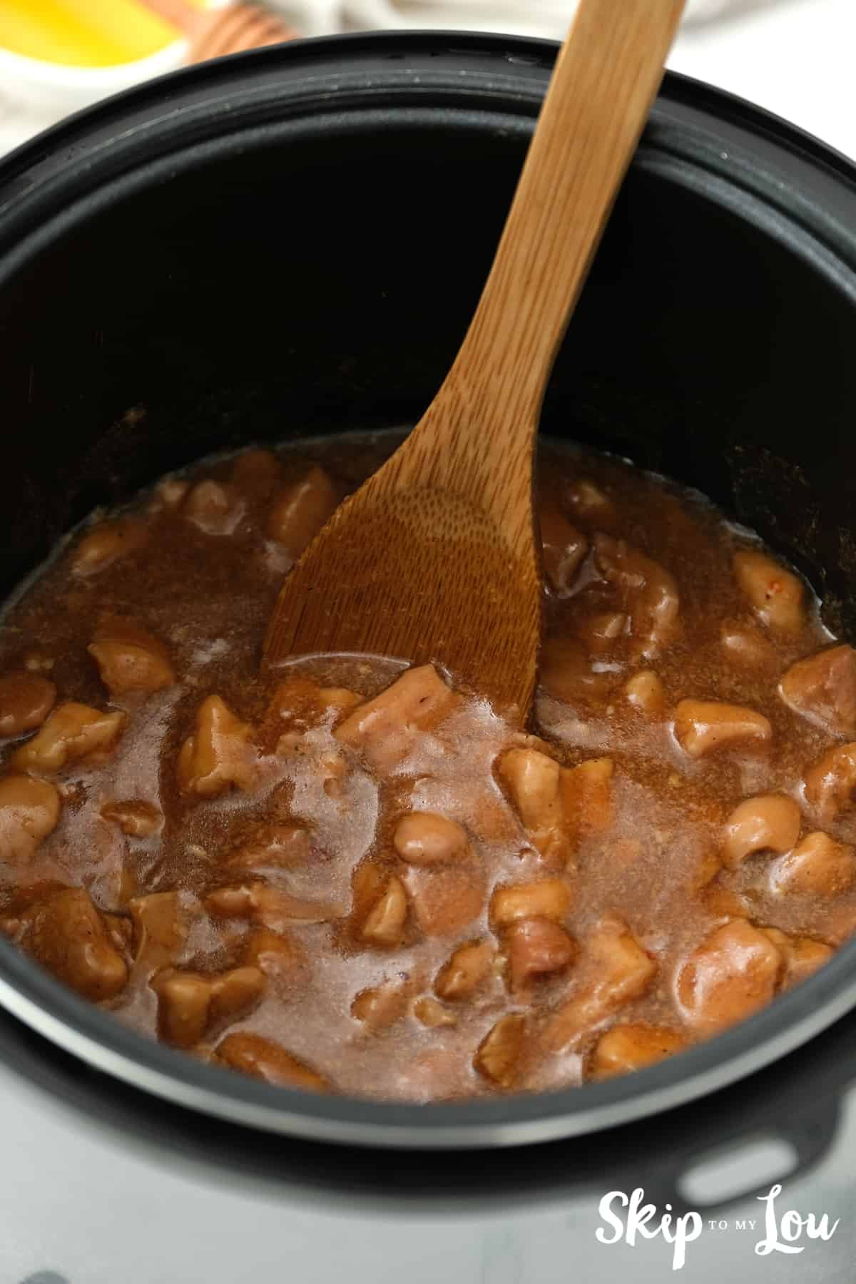 Put ingredients for the Instant Pot Honey Chicken in the inner liner of the Instant Pot.