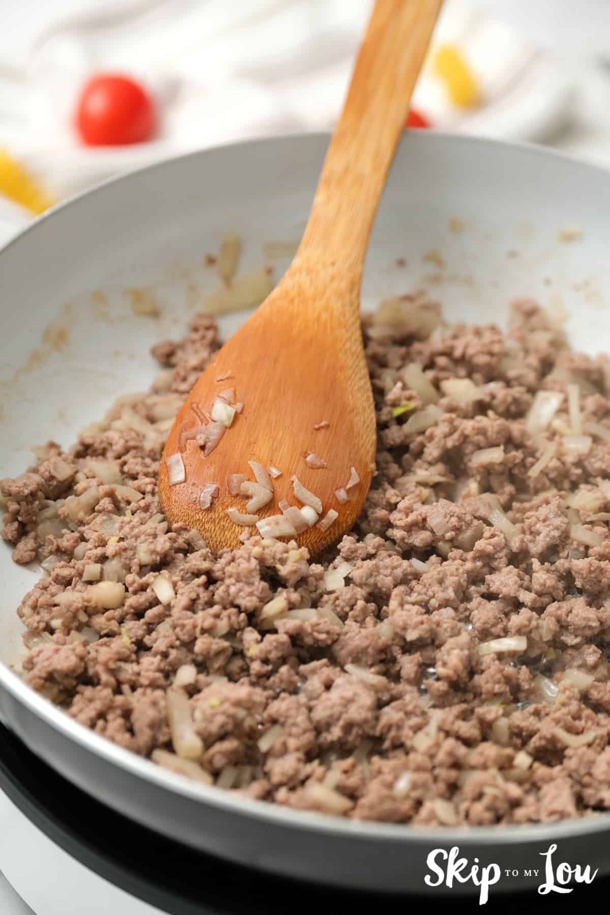 cook the ground sausage  with the onions and garlic for the pizza pasta.