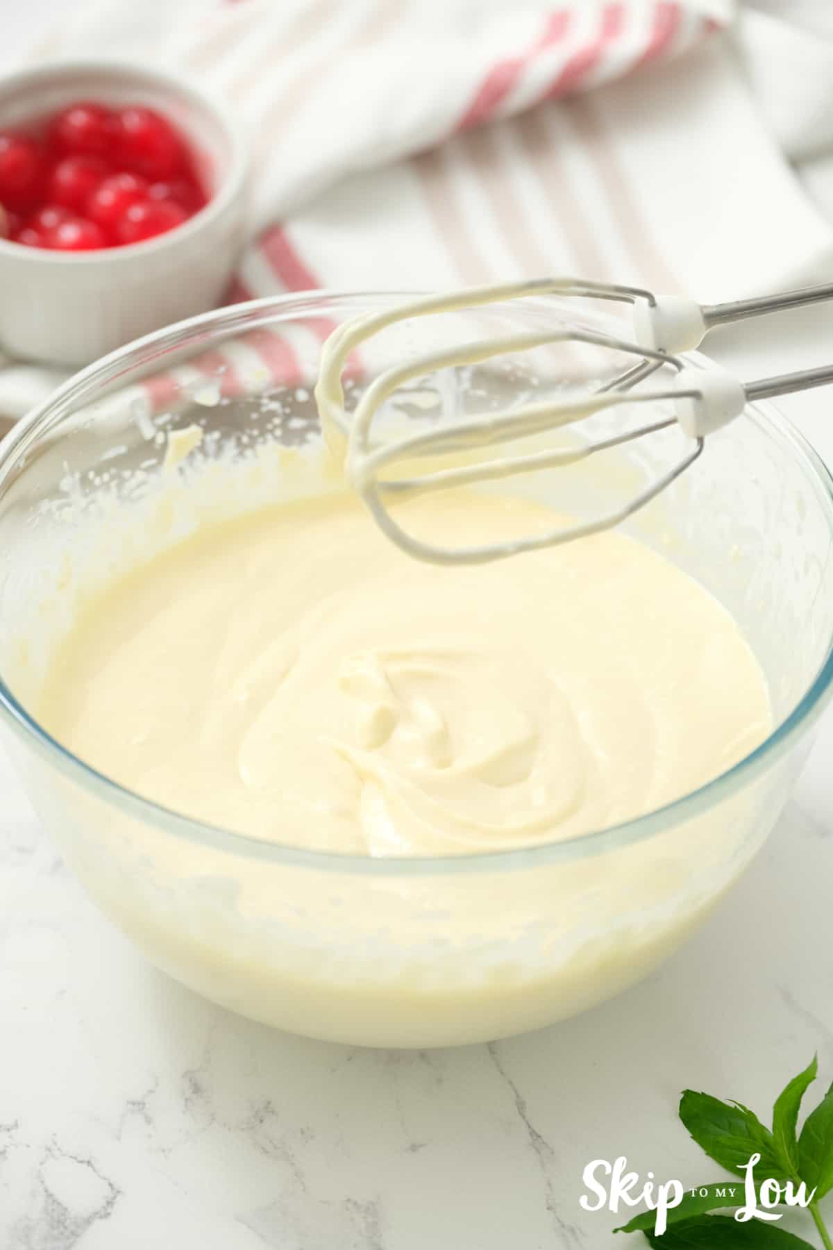 mix cheese cake portion of chocolate chip cookie cheesecakes