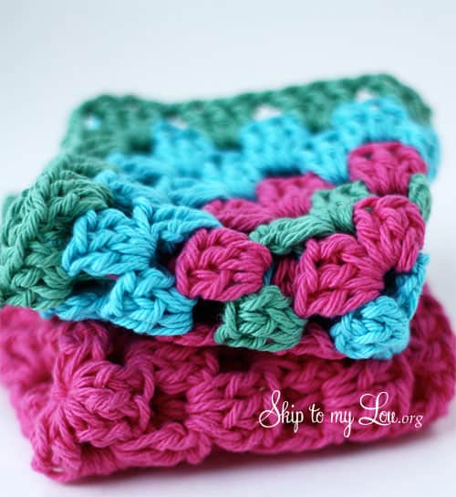 dish clothes made with granny squares