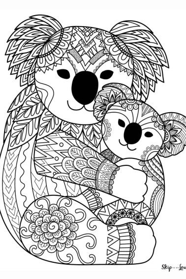 koala coloring page