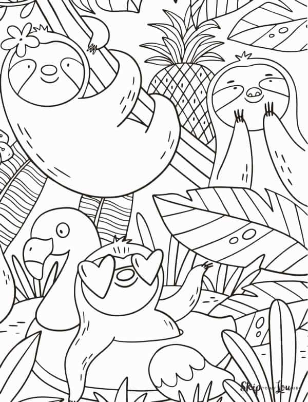 Three sloths ready to party.