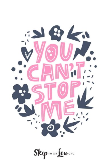 you can't stop me