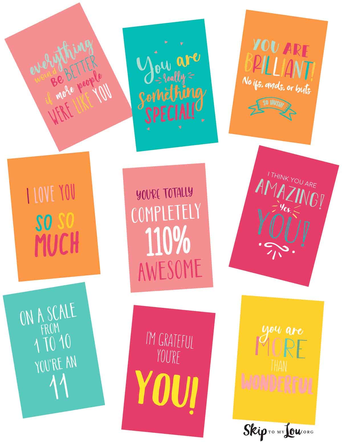 colorful compliment cards 